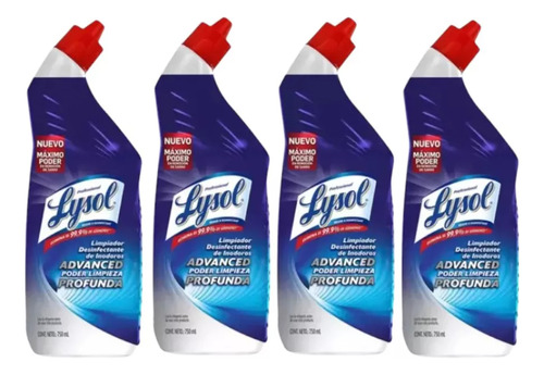 Lysol® Limpiador Para Inodoro 4 Piezas De 750 Ml