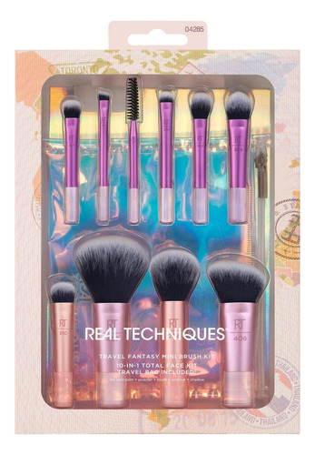 Set De Brochas De Maquillaje 10pcs Rosa
