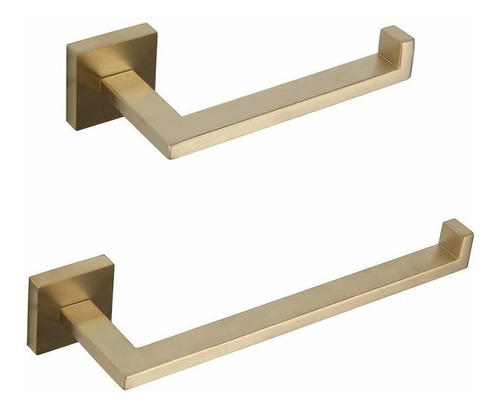 Set De 2 Accesorios Para Baño Circonio Dorado Gerzwy -7q34r