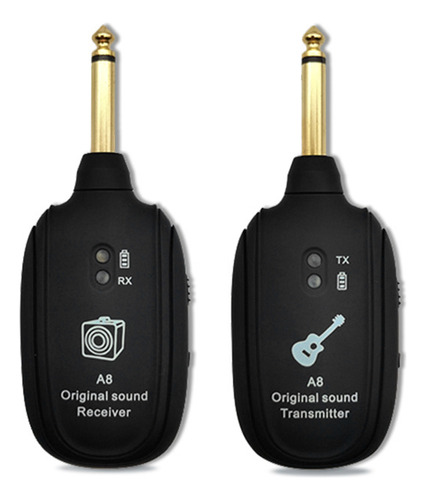 Transmisor De Audio Inalámbrico A8 Uhf Para Guitarra Eléctri Color Negro