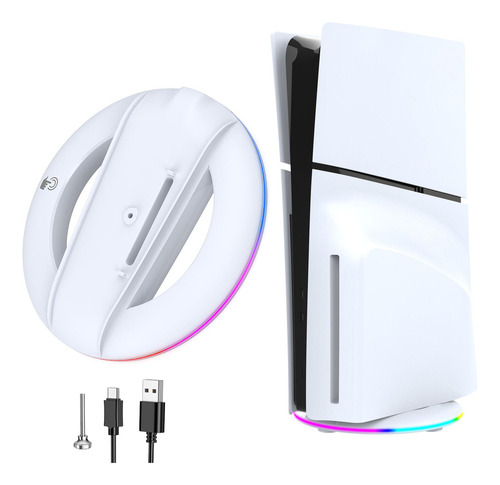 Soporte Vertical For Ps5 Slim, Accesorios Base Luz Rgb