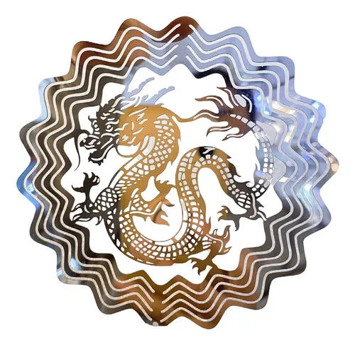3 Dragon Wind Wind Catcher Mandala Ornamento Compatible Con
