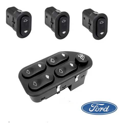 Kit De 4 Teclas Levantavidrios Ford Fiesta Ranger  Ecosport