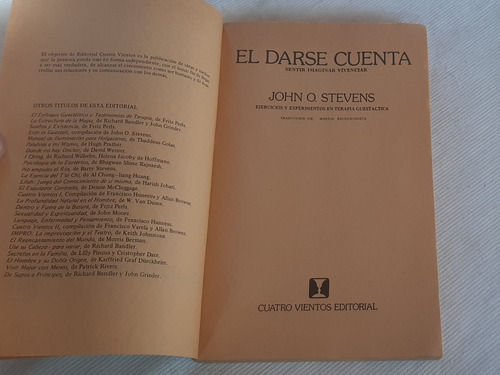 Imagen 4 de 8 de El Darse Cuenta Sentir Imaginar Y Vivenciar John Stevens