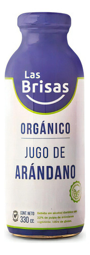 Jugo Orgánico Arándanos Las Brisas 330ml Vegano Sin Azúcar