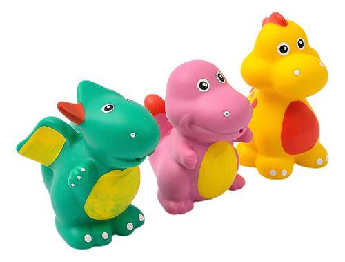 Dinos Lanza Agua Con Chifle X 3 Dinosaurios Chanchy Toys Bol