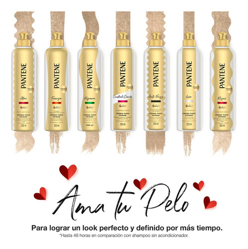 Crema Para Peinar Rizos Definidos Pantene, 160 Ml