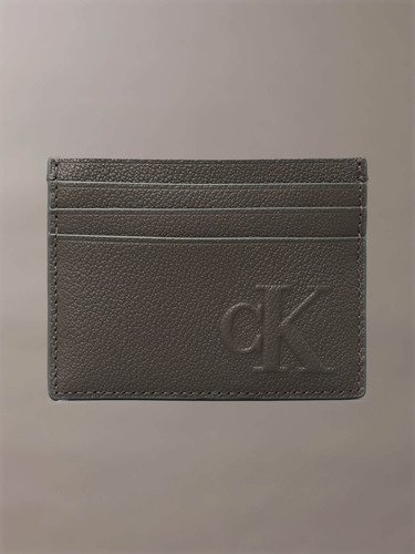 Tarjetero De Piel Verde Calvin Klein Para Hombre