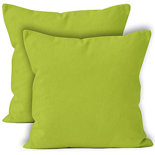Encasa Homes Throw Pillow Cover 2pc Set - Lime Green - ...