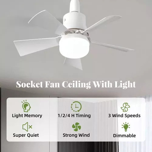 2025 Ventilador De Techo Lampara Moderno Con Luz,control