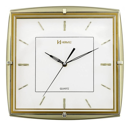 Relógio De Parede Tradicional Dourado Herweg 6251-29