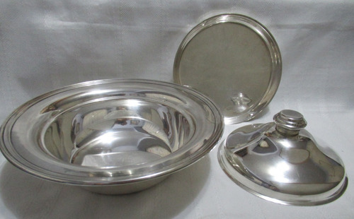 Antig Guisera (3 Partes) Calienta Comida Metal Blanco Devon (Usado)