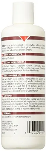Vetoquinol Bpo 3 Champú 3 Peróxido De Benzoilo 16 Oz