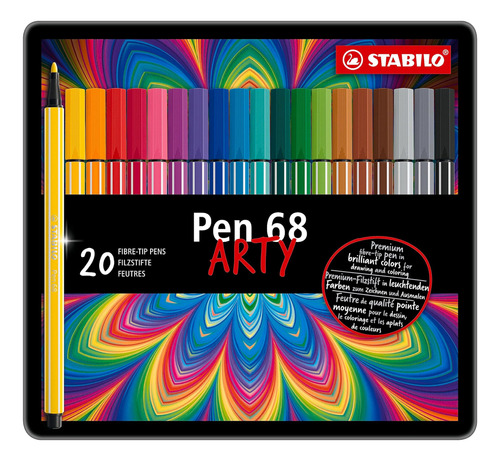 Stabilo Pen 68 Juego Latas, Juego 20, Multicolor