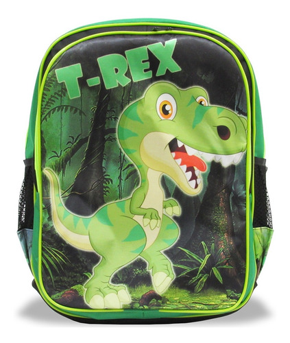 Kit Escolar Infantil Mochila Costas Dinossauro Trex Tam G