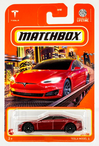 Tesla Model S Red Matchbox (89)