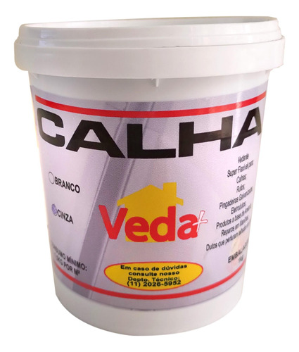 Veda Calha Rufos Telhas Vedante Super Flexível 1kg Cinza