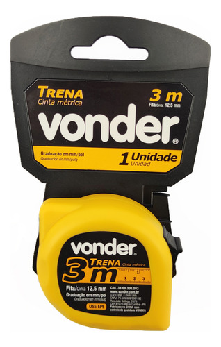 Kit 6 Trenas 3 Metros Curta De Aço Alta Qualidade - Vonder