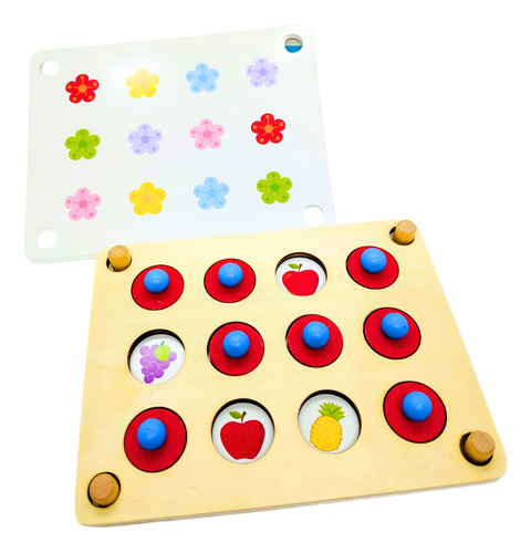 Juego De Memoria Didáctico Con Fichas Intercambiables