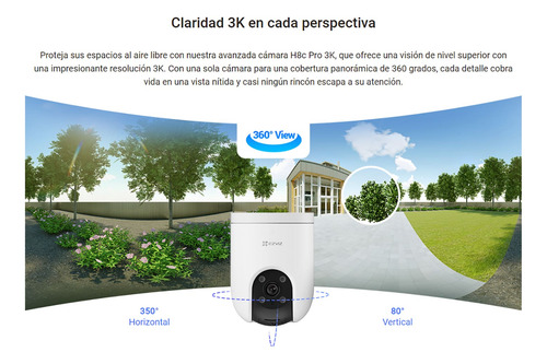 Cámara Seguridad Wifi H8c Pro 5mp Giratoria 360 Inteligente