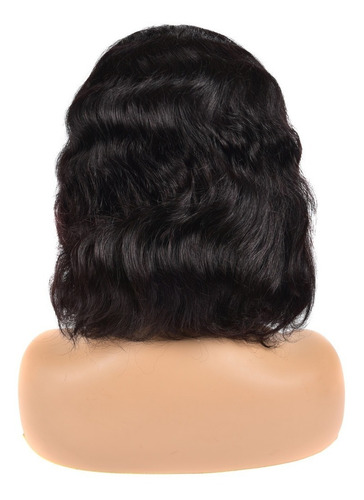 Peruca Cabelo Humano Ondulado 25cm Lace Front