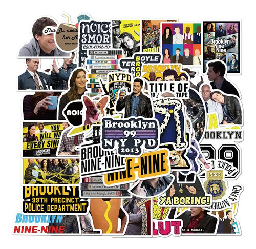 Kit 50 Adesivos Brooklyn Nine Nine Série Netflix Comédia 99