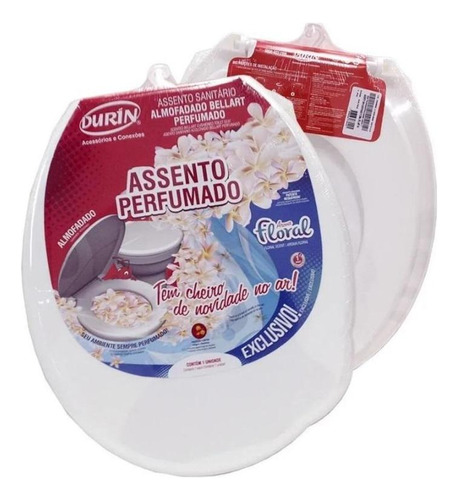 Durín Assento Sanitário Almofada Perfumado Oval-Tampa Branco Durin Branco