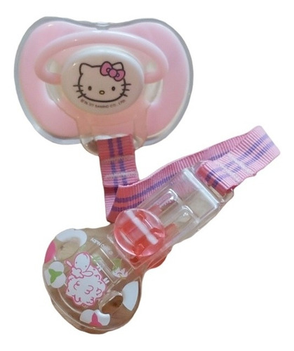Imagen 3 de 4 de Chupón Silicona Hello Kitty Sanrio Con Sujetador Clip Nuby