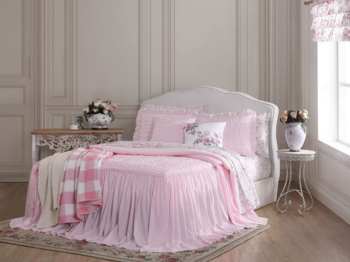 Shabby Chic - Colcha Individual, Ropa De Cama De Algodn Suav