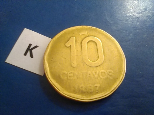 10 Centavos De Austral 1987 Con Errores De Acuño 