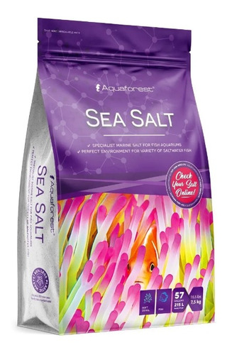 Aquaforest Sea Salt - Sal Marinho P/ Aquários - 7,5kg Saco