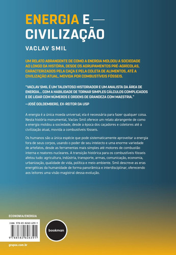 Energia E Civilização: Uma História, De Vaclav Smil. Editorial Bookman - Grupo A, Capa Mole Em Português