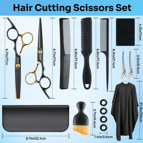 Conjunto De Tesouras Para Cortar Cabelo Auliky, 15 Unidades