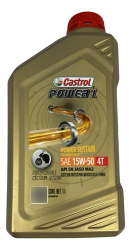 Aceite Castrol Power 1 4t 15w50 Semisintetico / Global Sales