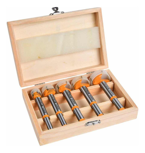 Juego De Brocas Forstner Tct 5pcs Madera Hoteche