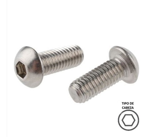 Perno Allien Button Stainless T304 Mm 4 X 16 10pc * Paso 0.7