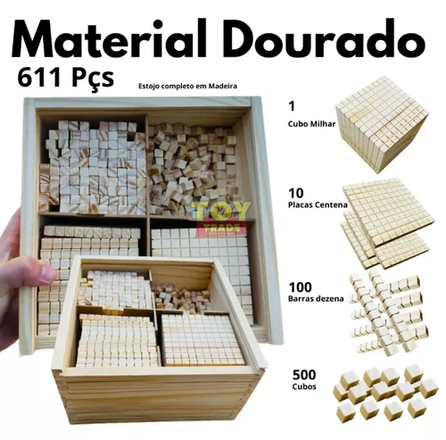 Material Dourado - 611 peças - Brinquedos Educativos e Pedagógicos