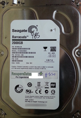 Disco Seagate St2000dm001 2tb 3.5 Sata - 985 Recuperodatos