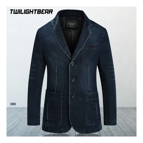 Blazer mezclilla hombre hotsell
