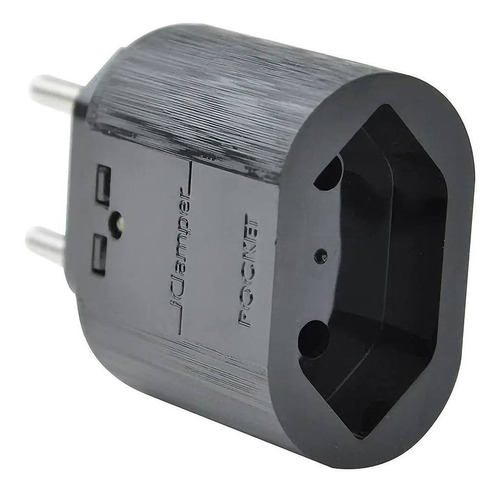 Clamper Pocket 3 Pinos - Protetor Dps Raios 2p+t 10a Preto