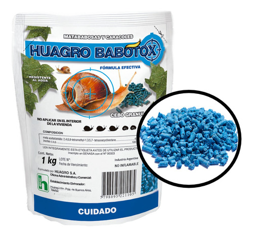 Molusqucida Huagro Babotox Mata Babosas Y Caracoles X2kg
