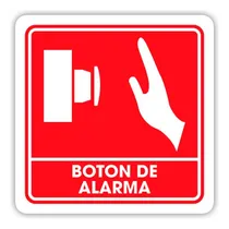 Comprar Señalamiento Botón De Alarma 20x20 Seguridad 
