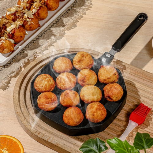 Panela Takoyaki De Alumínio De 12 Furos