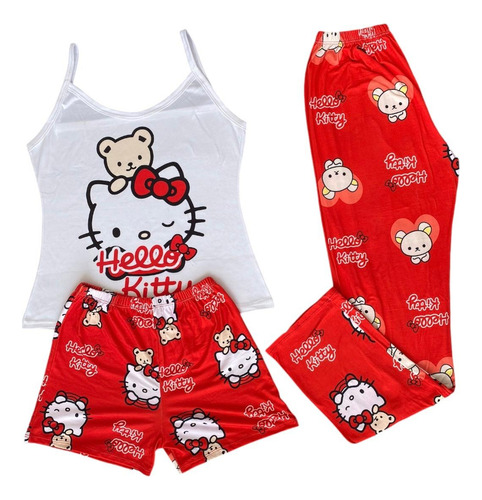 Pijama Verano Para Mujer 3 Piezas