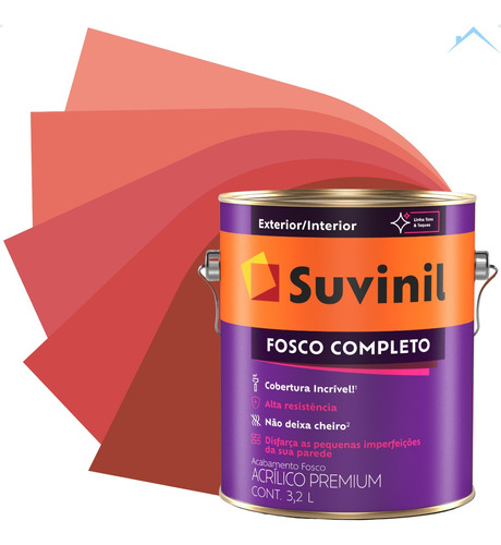 Tinta Parede Tons Do Vermelho Suvinil Fosco Completo 3,2 Lts