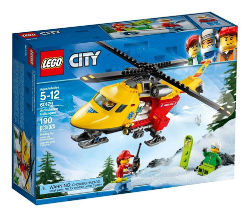 Todobloques Lego 60179 City Helicóptero Ambulancia !!