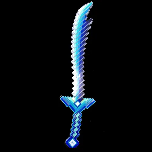 Juguete Espada Minecraft Niños Led Sonido Disfraz + Baterias Color Azul