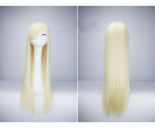 ** Pelucas Larga Y Liso Cabello Cosplay Con Flequillo