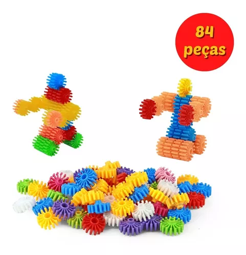 BRINQUEDO DE MONTAR ENCAIXE EDUCATIVO CRIATIVO PLOKT 200 PEÇAS - PAKI TOYS  - LOJAS RENASCER