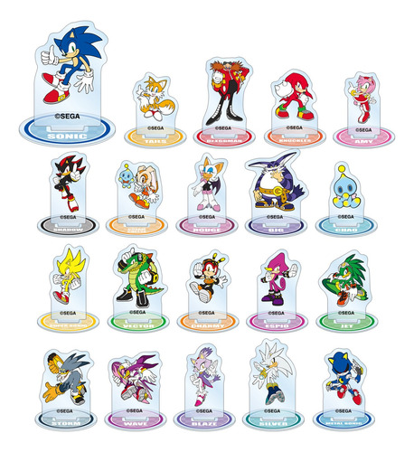 Sonic The Hedgehog Trading Mini Acrylic Figure Con Base